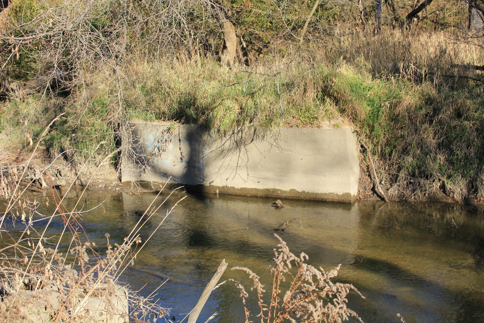 North pier of The Milwaukee Electric Railway & Light Company bridge downstream